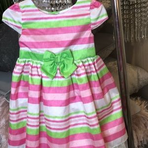 💓💚Pink and green striped dress💓💚